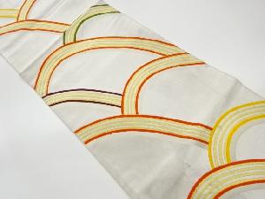 リサイクル　波模様織出し袋帯